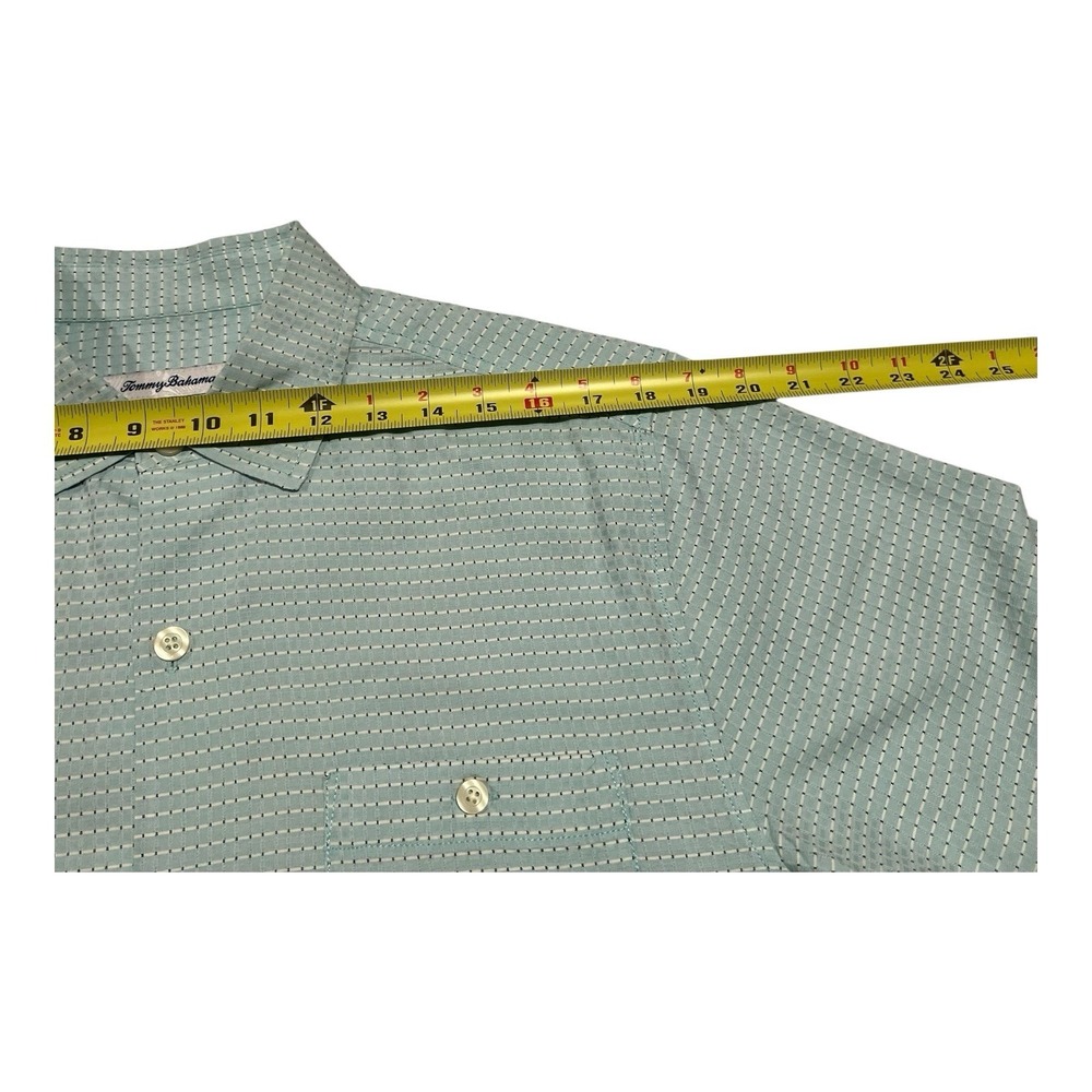 Tommy Bahama Men's M Plaid Silk Blend Shirt Short Sleeve Button Up‎ Preppy - Picture 11 of 12